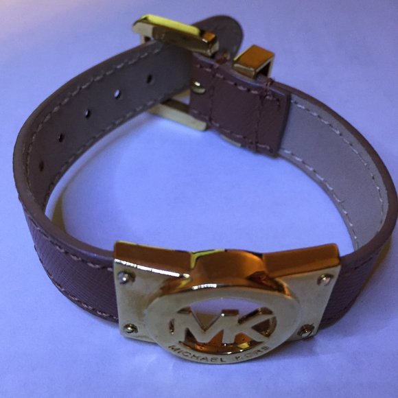 MICHAEL KORS FULTON  BROWN SAFFIANO BRACELET - Picture 3 of 6